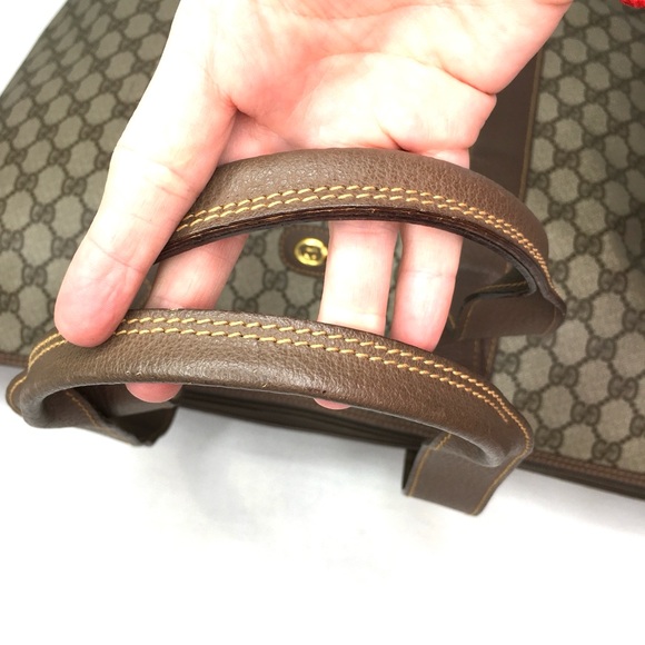 Gucci authentic brown monogram coated canvas XL tote bag - Picture 10 of 15